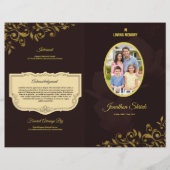 Brochure over de Sjabloon van het begrafenisprogra (Voorkant)