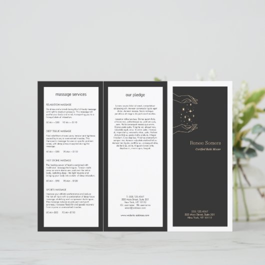 Brochure over energie-Healer Tri-Fold (Staand voorkant)