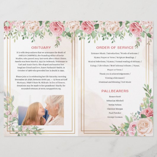 Brochure over het begrafenisprogramma | Regeling R (Achterkant)