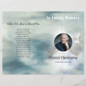 Brochure over het begrafenisprogramma Sjabloon (Voorkant)
