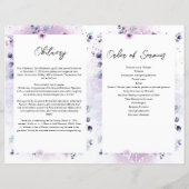 Brochure over het begrafenisprogramma Sjabloon (Achterkant)