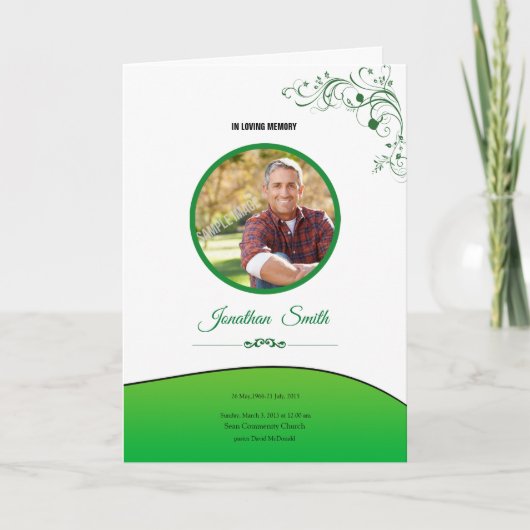 Brochure over het Memorial-programma Programma (Voorkant)