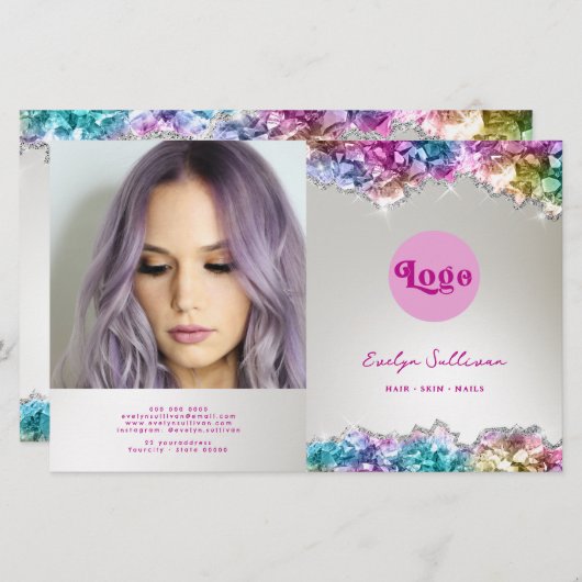 Brochure over iriserende kristallen (Voorkant / Achterkant)