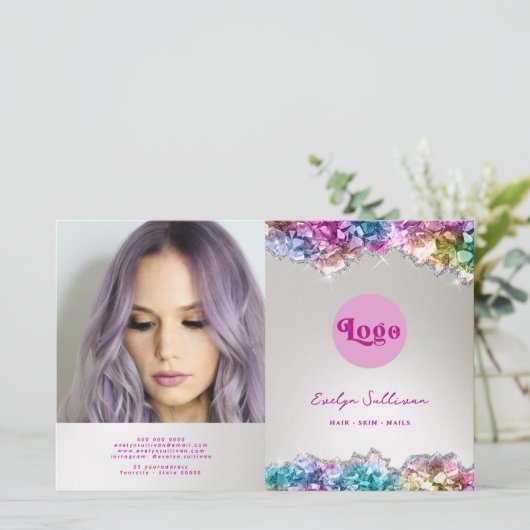 Brochure over iriserende kristallen (Staand voorkant)