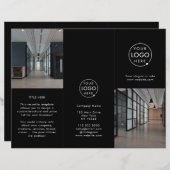 Brochure over moderne zakelijke Logo - zwarte foto (Voorkant / Achterkant)