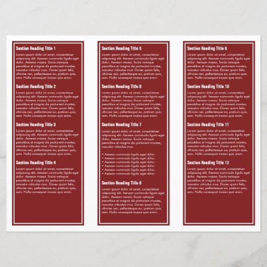 Brochure over rode witte eenvoudige rand (Achterkant)