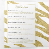 Brochure over schoonheidsdiensten drieluik kaart (Binnenzijde eerst)