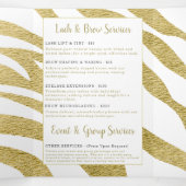 Brochure over schoonheidsdiensten drieluik kaart (Binnenkant midden)