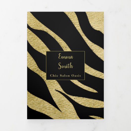 Brochure over schoonheidsdiensten drieluik kaart (Cover)