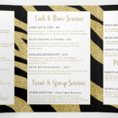 Brochure over schoonheidsdiensten drieluik kaart (Binnenkant midden)