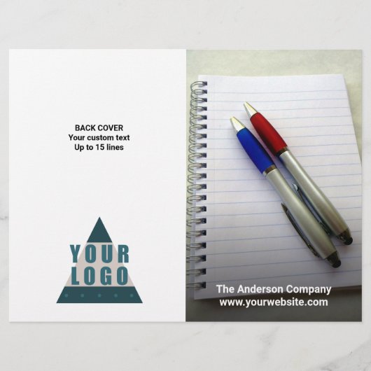 Brochure over volledig afgevouwen Hoesje voor zake (Voorkant)