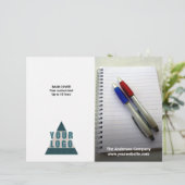 Brochure over volledig afgevouwen Hoesje voor zake (Staand voorkant)