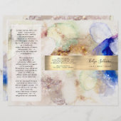 Brochure over waterverf en goudfolie (Voorkant / Achterkant)