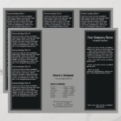 Brochure over zwarte grijze eenvoudige rand (Voorkant / Achterkant)