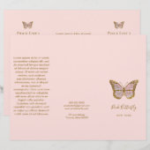 brochure papillon rose (Devant / Derrière)