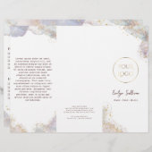 Brochure parties scintillant aquarelle (Devant / Derrière)