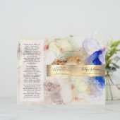 brochure parties scintillant aquarelle et feuille  (Debout devant)