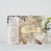 brochure parties scintillant aquarelle et feuille (Debout devant)