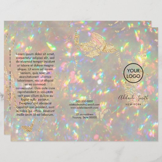 brochure photo opale brillant (Devant / Derrière)