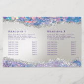 Brochure pliante à faux feuil de paillettes de sir (Dos)