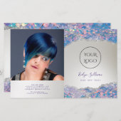 Brochure pliante à faux feuil de paillettes de sir (Devant / Derrière)