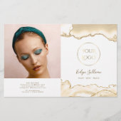 brochure pliante délicate à agate de pêche (Devant)