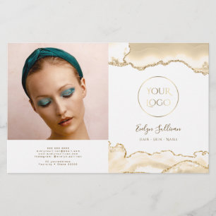 brochure pliante délicate à agate de pêche