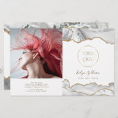 brochure pliée blanche agneau (Devant / Derrière)