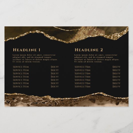 Brochure pliée d'agate Brown (Dos)