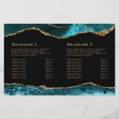 Brochure pliée d'agate turquoise (Dos)