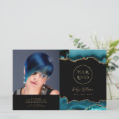 Brochure pliée d'agate turquoise (Debout devant)