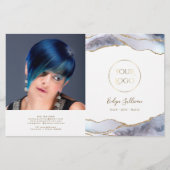 Brochure pliée d'agneau bleu gris (Devant)