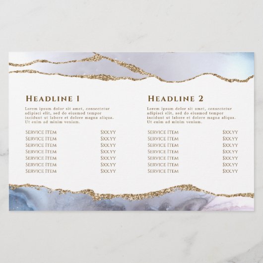 Brochure pliée d'agneau bleu gris (Dos)