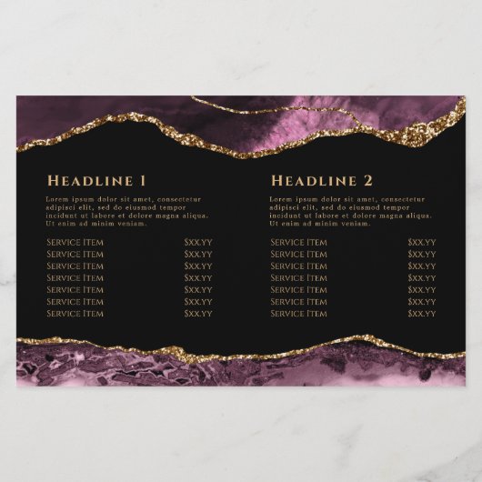 Brochure pliée d'agneau mauve foncé (Dos)