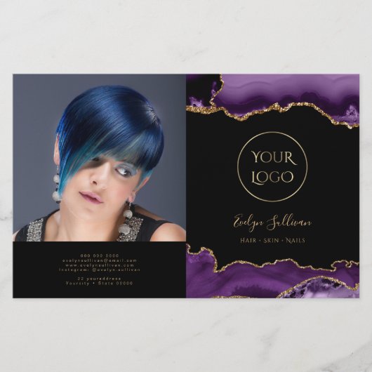 brochure pliée d'agneau violet (Devant)