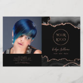 brochure pliée en agneau noir (Devant)