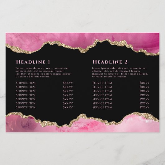 brochure pliée en forme d'agneau rose chaud (Dos)