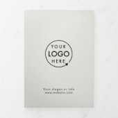 Brochure pliée Gris de marque professionnelle (Page de couverture)