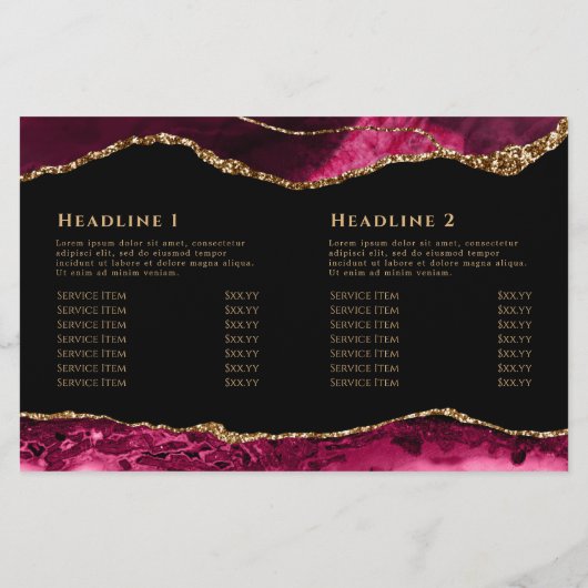 brochure pliée magenta rouge agneau (Dos)