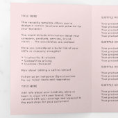 Brochure pour professionnels Blush Pink Trifold (Intérieur en premier)