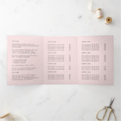 Brochure pour professionnels Blush Pink Trifold (Intérieur)