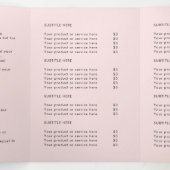 Brochure pour professionnels Blush Pink Trifold (Intérieur au milieu)
