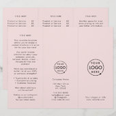 Brochure pour professionnels Blush Pink Trifold (Devant / Derrière)
