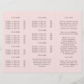 Brochure pour professionnels Blush Pink Trifold (Dos)