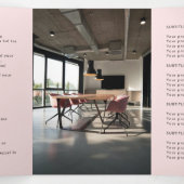 Brochure professionnelle Blush Pink (Intérieur au milieu)