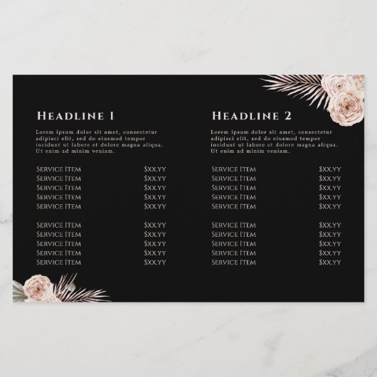 Brochure rose tropicale (Dos)