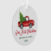 Brochure Script Camion Vintage Notre premier Noël (devant)