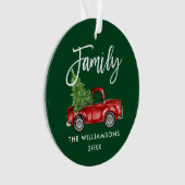 Brochure Script Famille Vintage Camion Rouge Vert (devant)