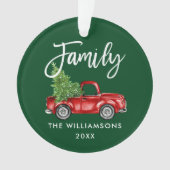 Brochure Script Famille Vintage Camion Rouge Vert (devant)