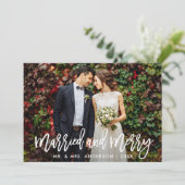 Brochure Script Kraft Marié & Joyeuse carte de Noë (Debout devant)